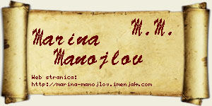 Marina Manojlov vizit kartica